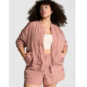 Victoria's Secret PINK Parachute Bomber Jacket In Mauve Pink Size XXL NWT